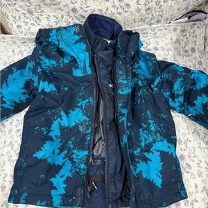 Columbia Kids Navy and Teal Raincoat